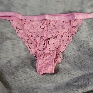 Victoria's Secret Pink Lace Panty NWT L